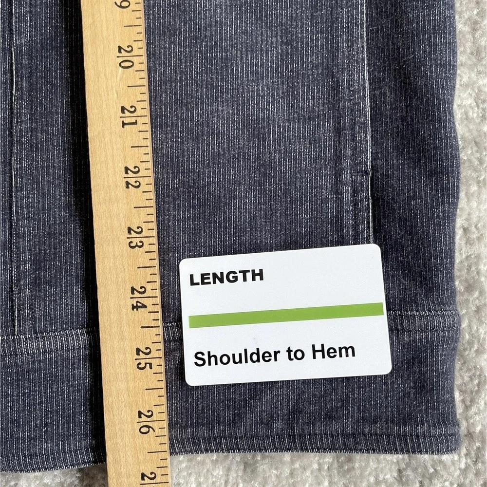 Banana Republic Full Zip Jacket Mens XL Gray Ribbed Cotton Spandex Excellent